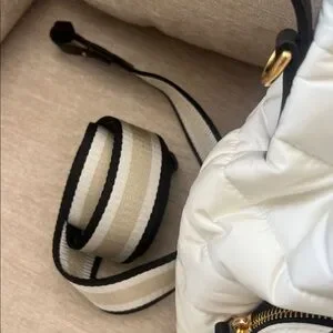 Moncler White Kilia Drawstring Crossbody. NWT Moncler Women Kilia Small Backpack Off White 034 | ONU main image 4